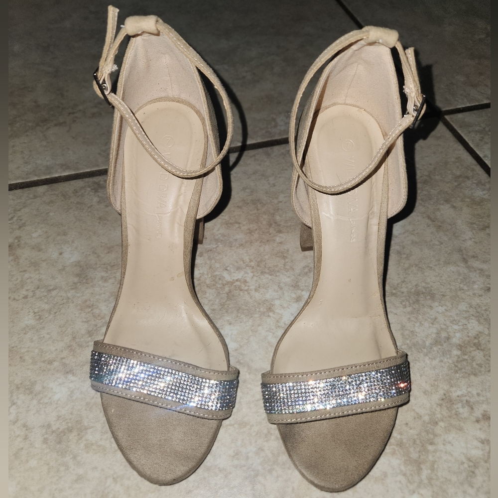 Elegant Tan Block Heels